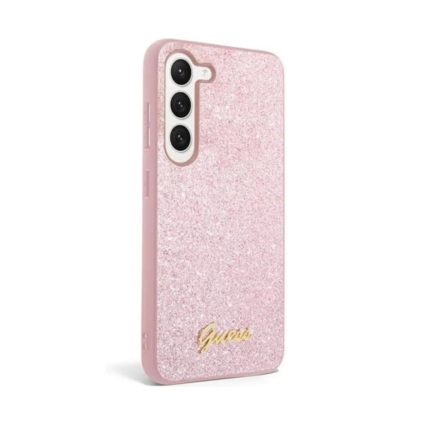 Guess Hülle GUHCS23MHGGSHP Glitter Script Pink – Galaxy S23+