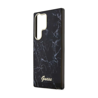 Guess Hülle Marble Collection Schwarz - Samsung Galaxy S23 Ultra