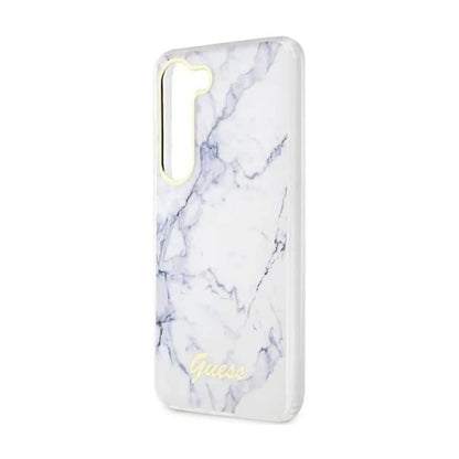 Guess Marble Collection Hülle Weiß – Samsung Galaxy S23 Plus