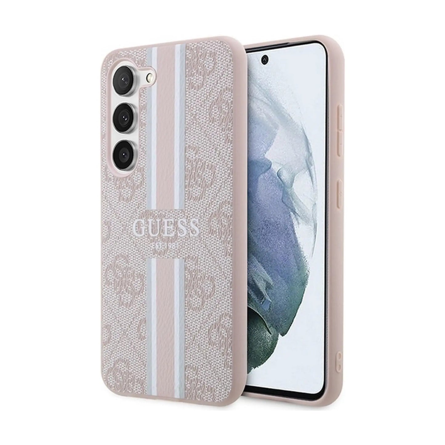 Guess Hülle GUHCS23SP4RPSP 4G Stripe Print Pink – Galaxy S23