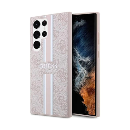 Guess Hülle 4G Printed Stripe Pink – Galaxy S23 Ultra