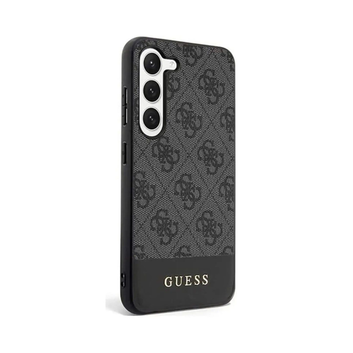 Guess Hülle 4G Bottom Stripe Metal Logo Schwarz - Galaxy S23+
