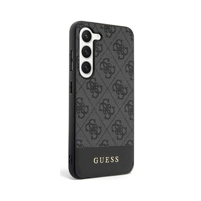 Guess Hülle 4G Bottom Stripe Metal Logo Schwarz - Galaxy S23+