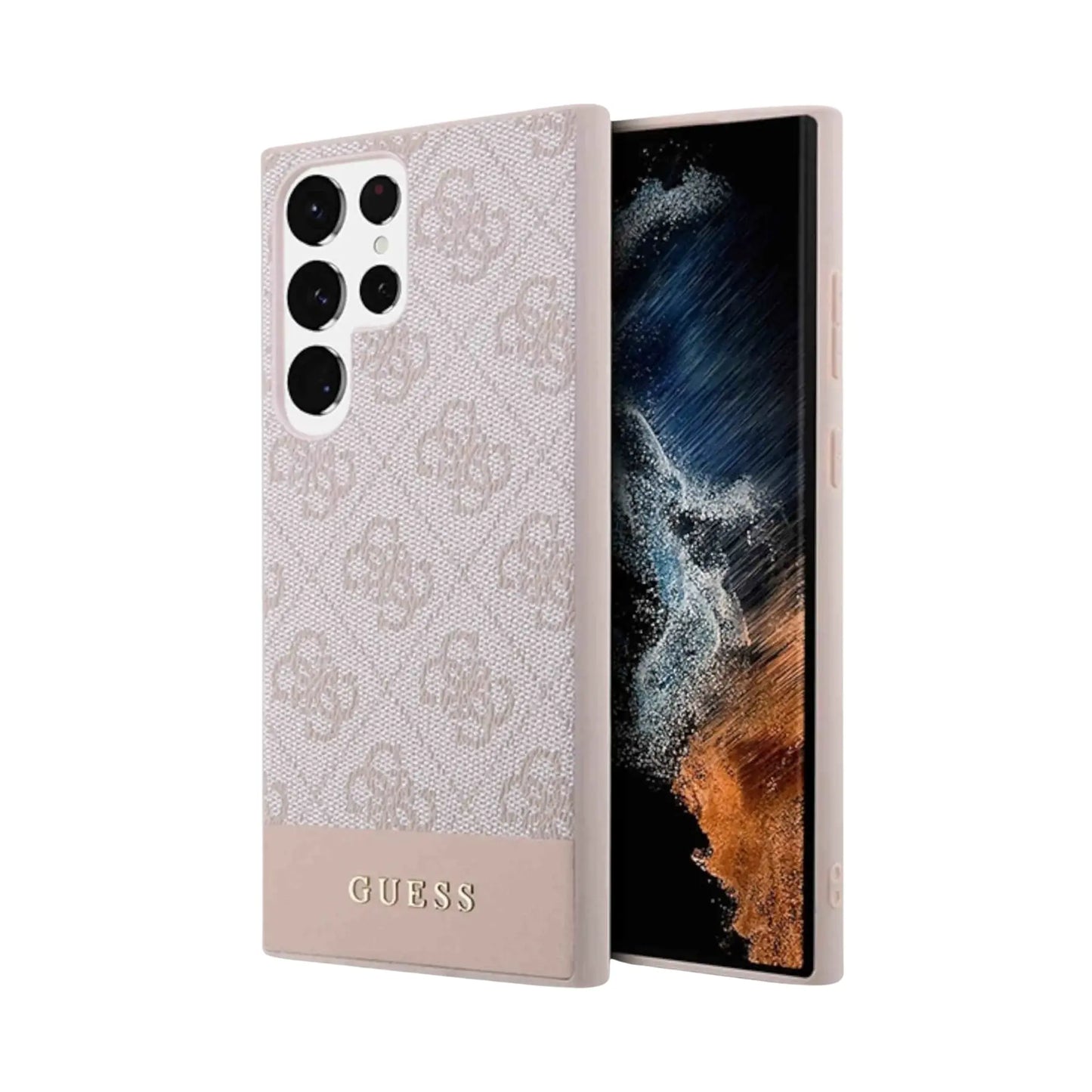 Guess Hülle GUHCS23LG4GLPI 4G Stripe Collection Rosa – Galaxy S23 Ultra
