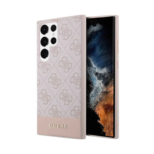 Guess Hülle GUHCS23LG4GLPI 4G Stripe Collection Rosa – Galaxy S23 Ultra
