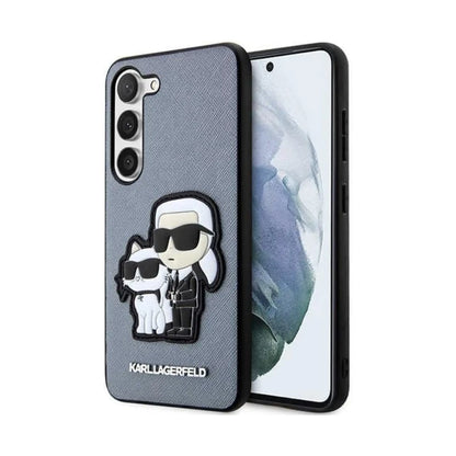 Karl Lagerfeld Saffiano Karl & Choupette Hardcase KLHCS23SSANKCPG, Grau - Samsung Galaxy S23 S911