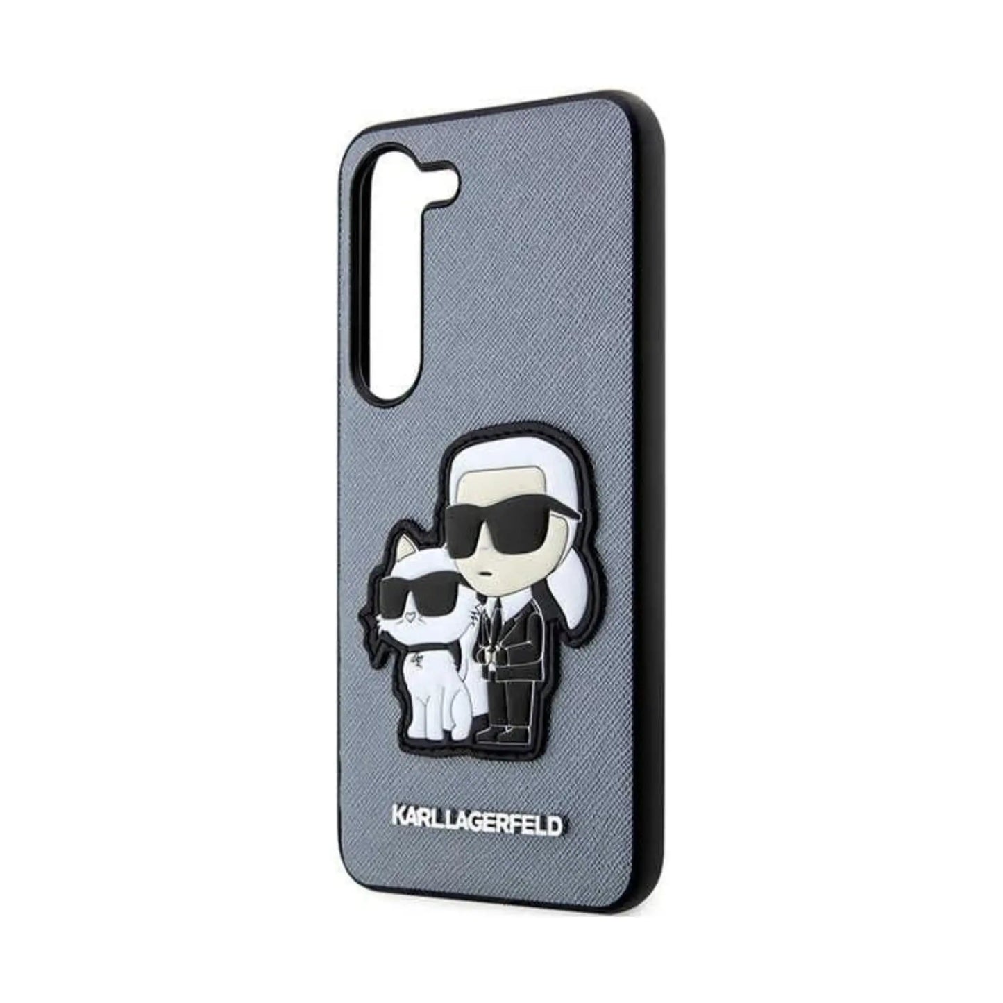Karl Lagerfeld Saffiano Karl & Choupette Hardcase KLHCS23SSANKCPG, Grau - Samsung Galaxy S23 S911