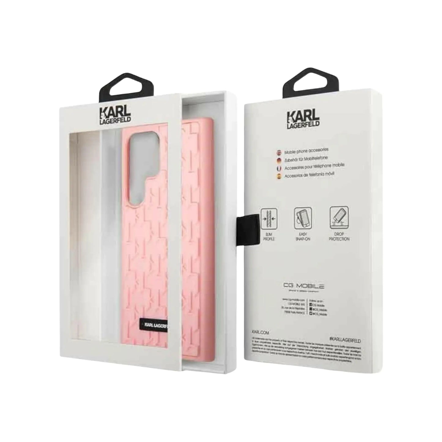 Karl Lagerfeld 3D Monogramm Hardcase KLHCS23LRUPKLPP, Pink - Samsung Galaxy S23 Ultra S918