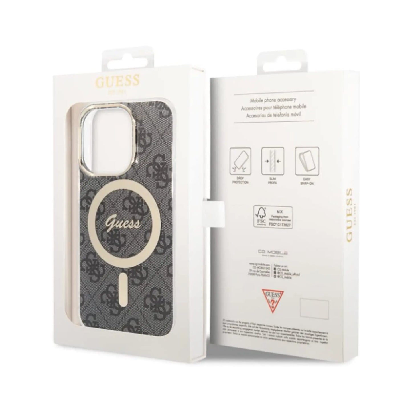 Guess 4G MagSafe Case, Schwarz – iPhone 14 Pro