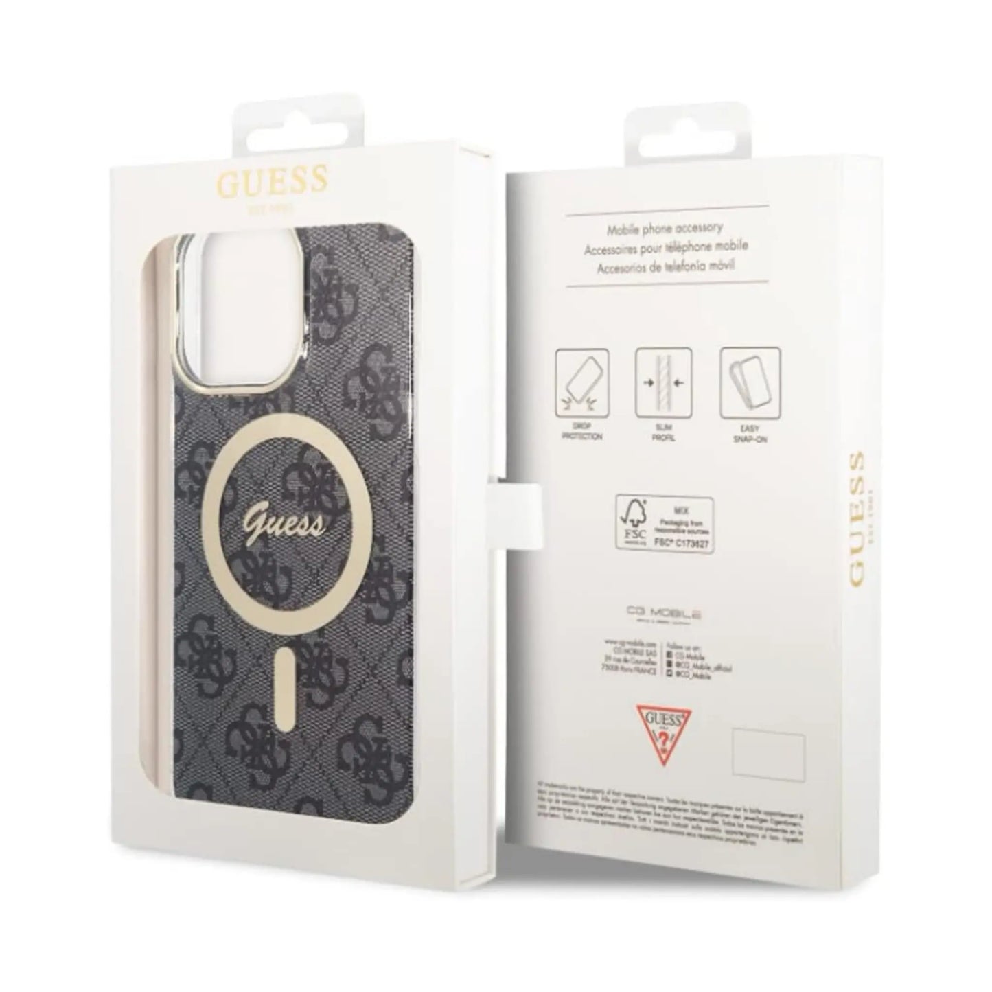 Guess Hülle 4G MagSafe Grau - iPhone 14 Pro Max