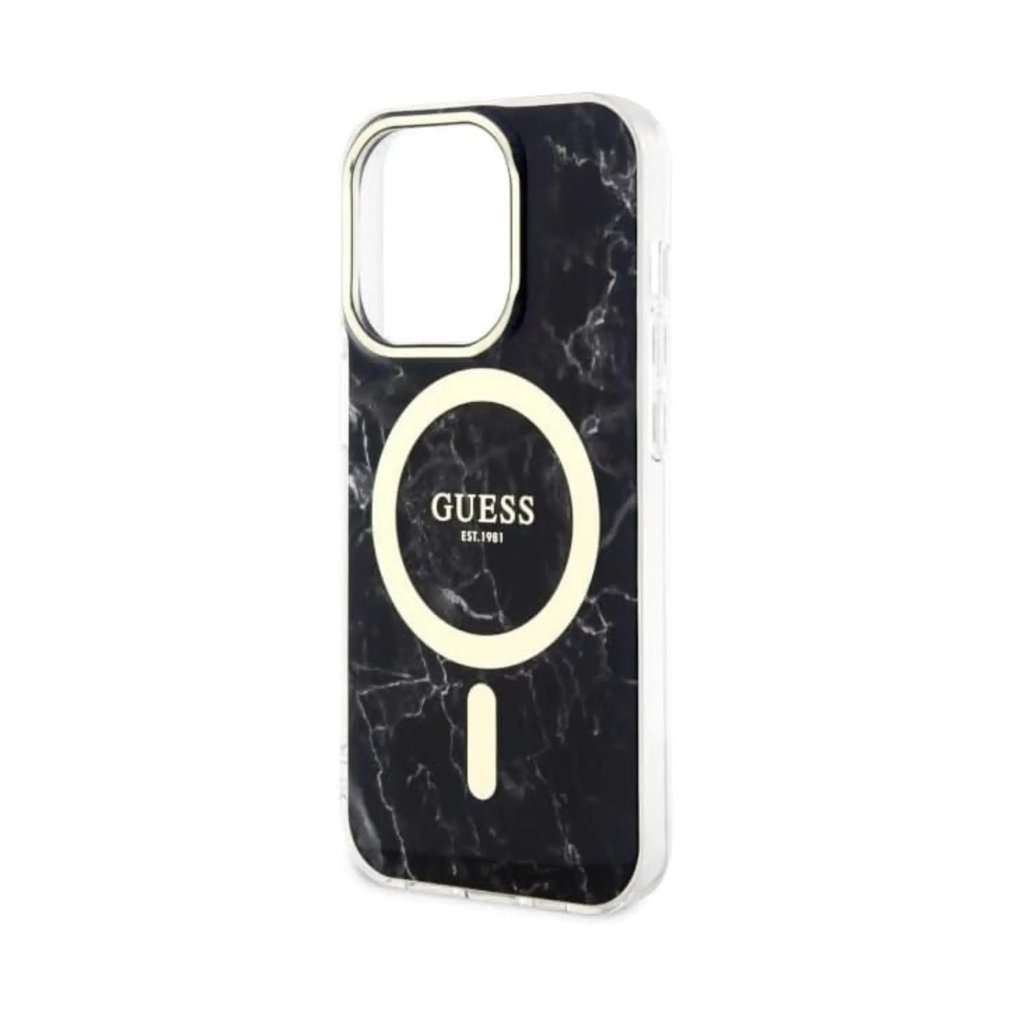 Guess Marble Hülle Schwarz für Magsafe – iPhone 14 Pro Max