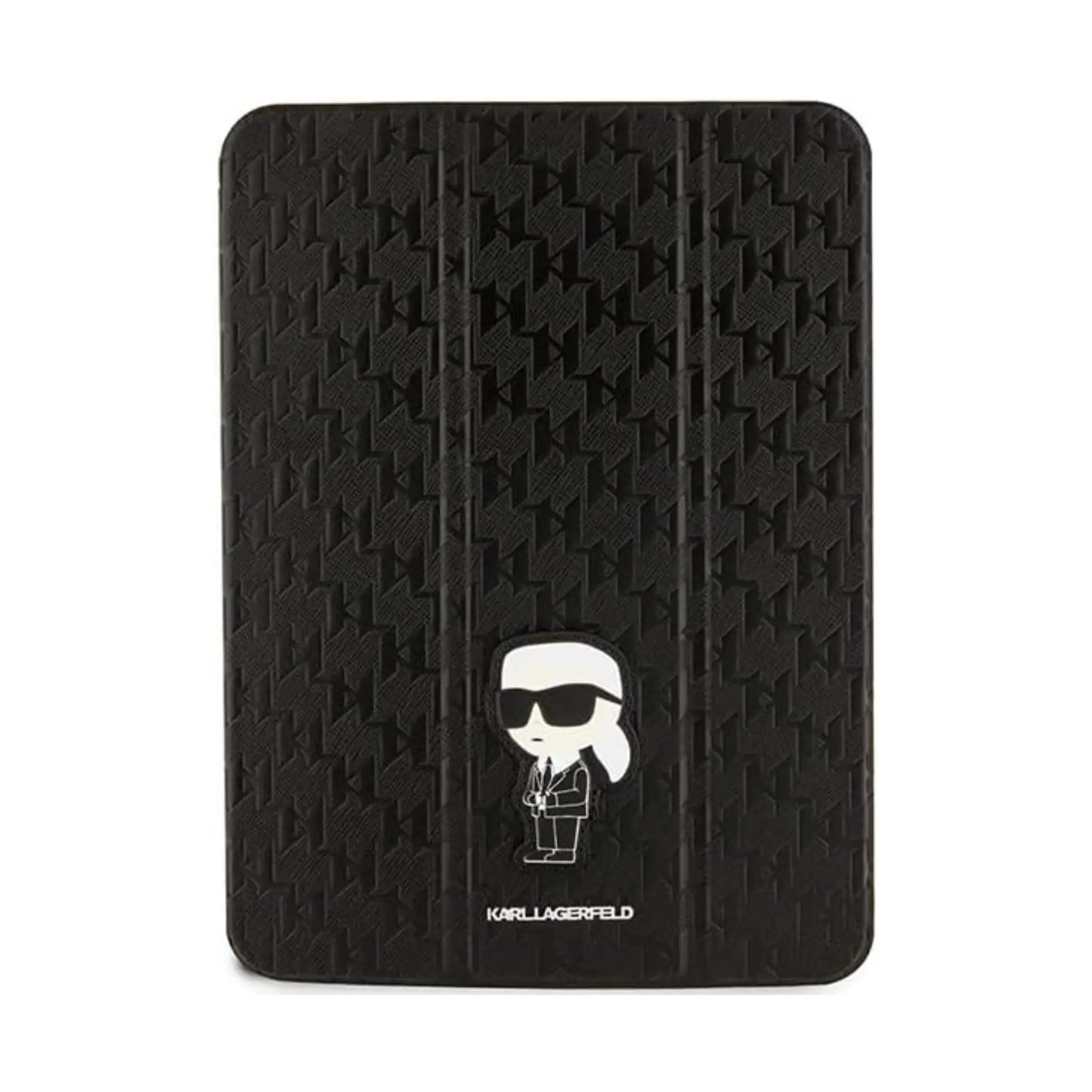 Karl Lagerfeld Saffiano Monogram Icon Etui, Schwarz - iPad 10.9