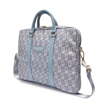 Guess Laptoptasche Gcube Stripes Blau - 16 Zoll