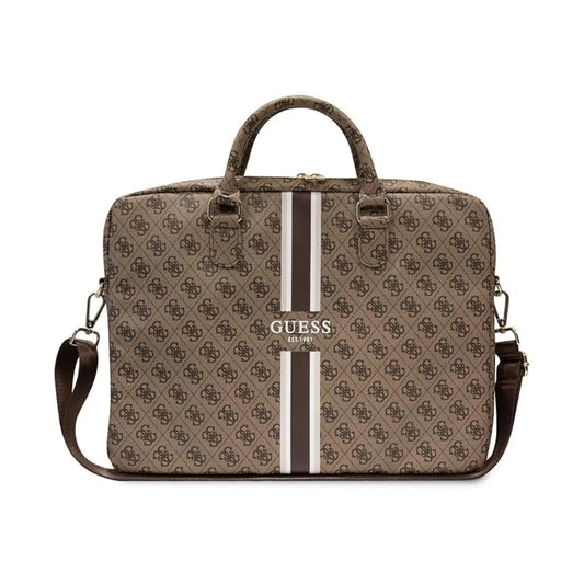 Guess GUCB15P4RPSW Laptoptasche 4G Stripe Braun - 16 Zoll