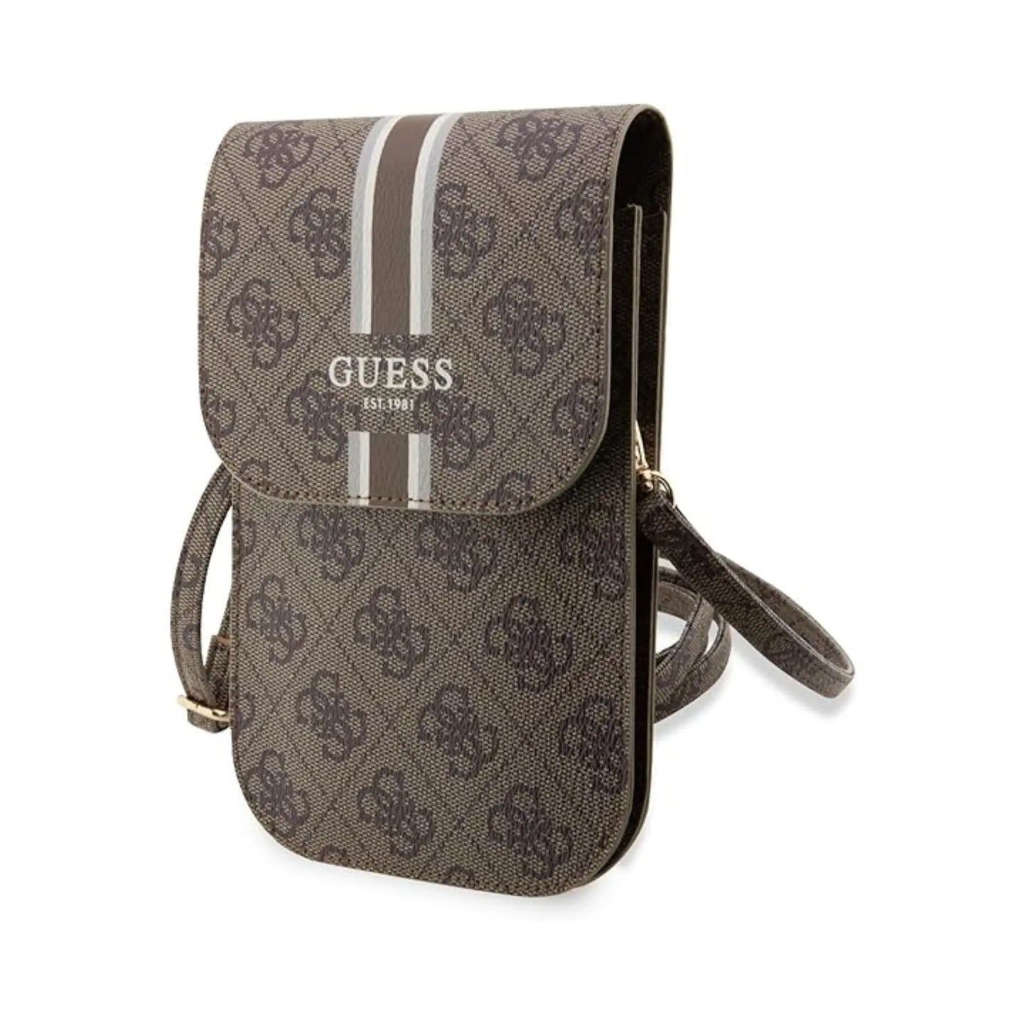 Guess GUWBP4RPSW Phone Bag 4G Stripe Braun - One Size