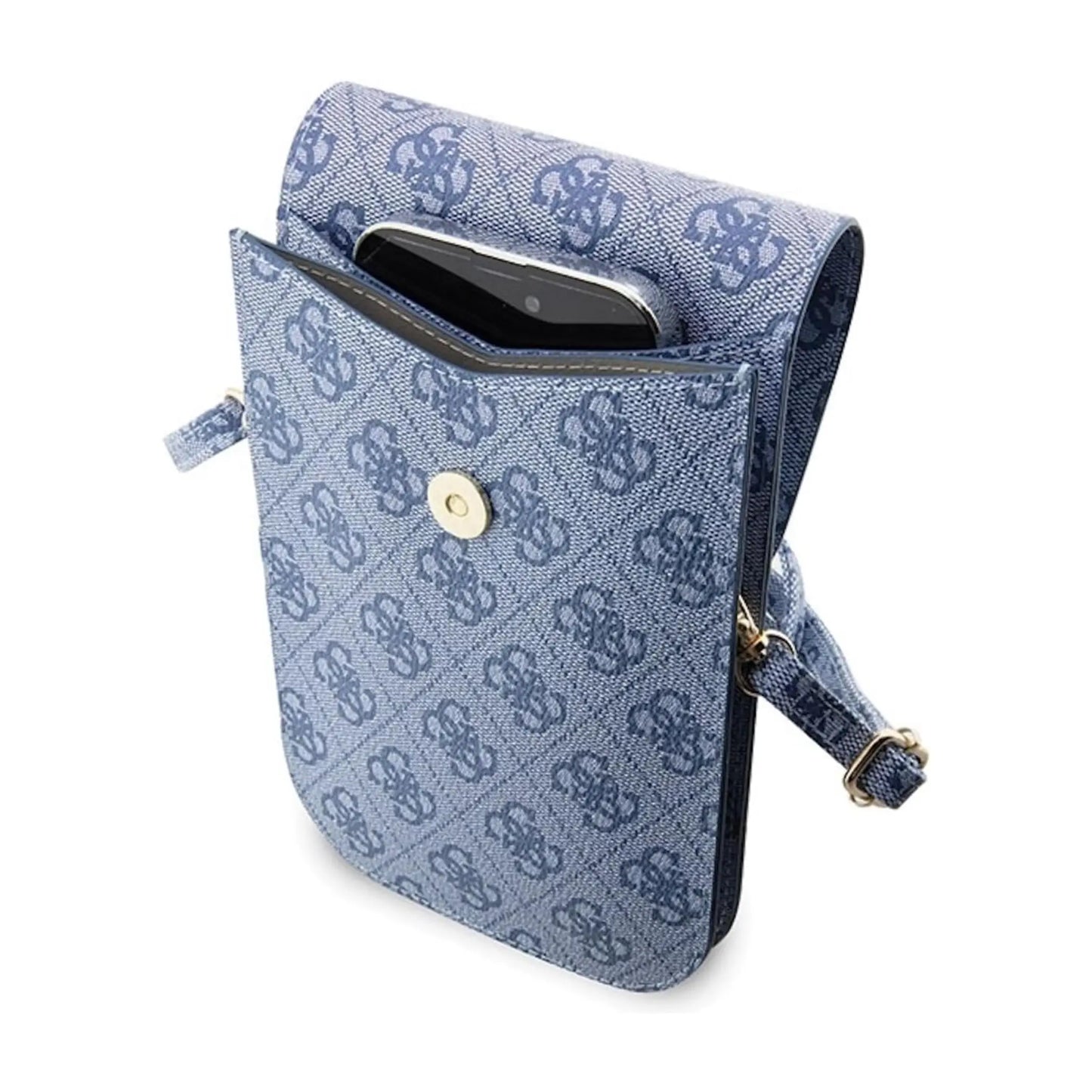 Guess GUWBP4RPSB Phone Bag 4G Stripe Blau - One Size
