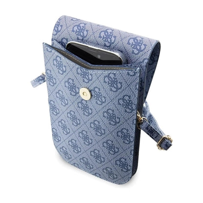 Guess GUWBP4RPSB Phone Bag 4G Stripe Blau - One Size