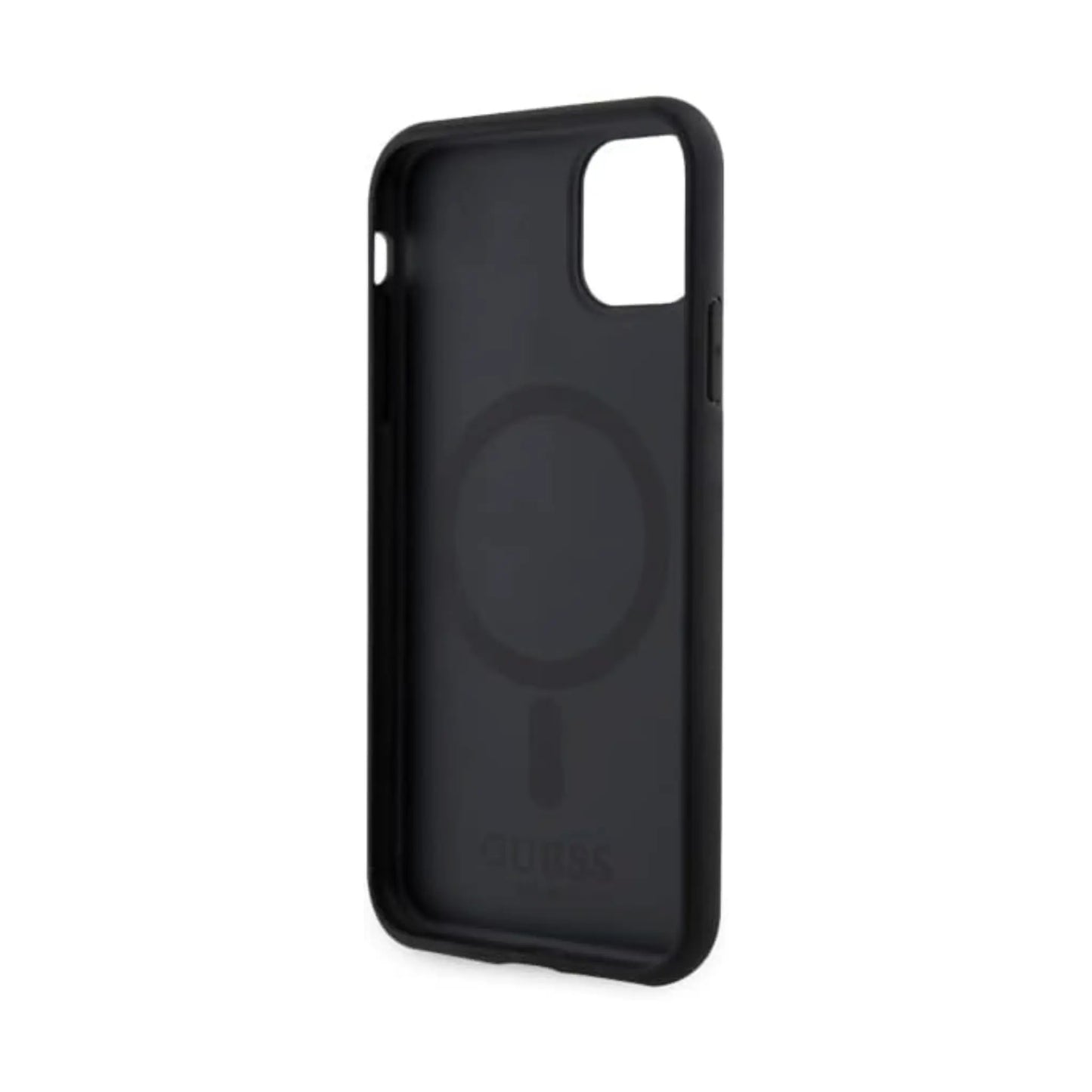Guess GUHMN61P4RPSK Hülle 4G Stripe Für Magsafe Schwarz - iPhone 11 / XR