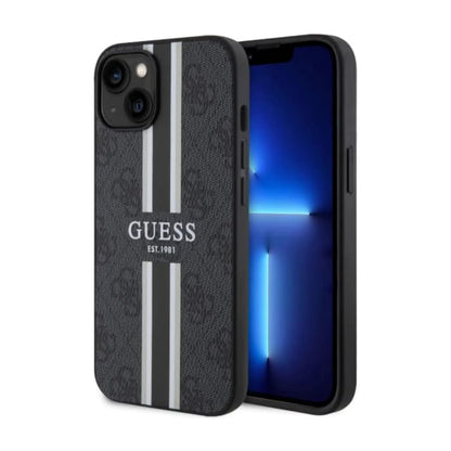 Guess GUHMP14SP4RPSK Hülle 4G Stripe Für Magsafe Schwarz - iPhone 14