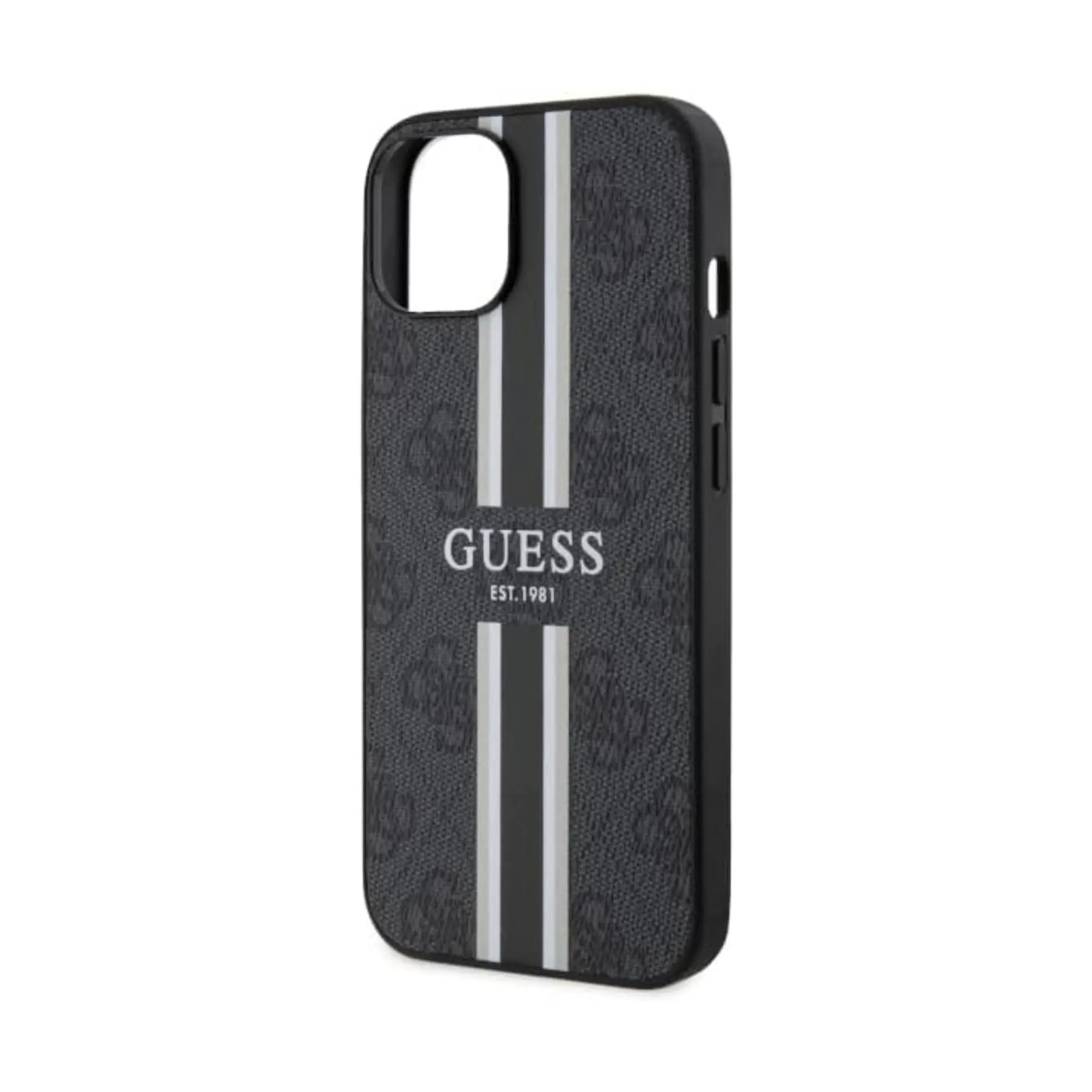 Guess GUHMP14SP4RPSK Hülle 4G Stripe Für Magsafe Schwarz - iPhone 14