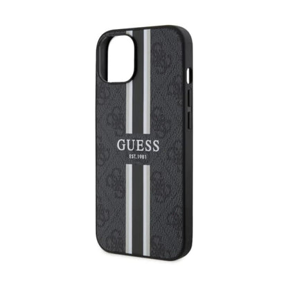 Guess GUHMP14SP4RPSK Hülle 4G Stripe Für Magsafe Schwarz - iPhone 14