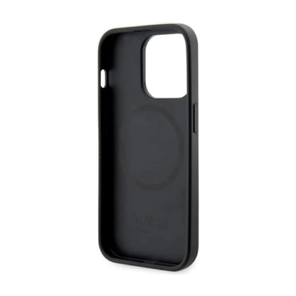Guess Hülle 4G Printed Stripes MagSafe Schwarz - iPhone 14 Pro