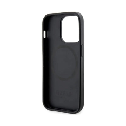 Guess Hülle 4G Printed Stripes MagSafe Schwarz - iPhone 14 Pro Max