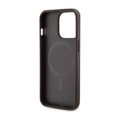 Guess Hülle 4G Printed Stripes MagSafe Braun - iPhone 13 Pro