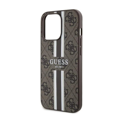 Guess 4G Printed Stripes MagSafe Case, Braun – iPhone 13 Pro Max