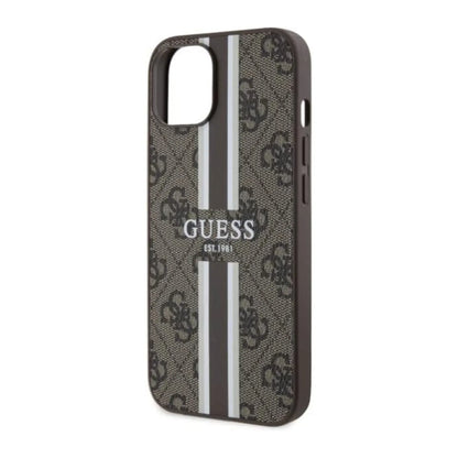 Guess Hülle 4G Stripe Für Magsafe Braun - iPhone 14