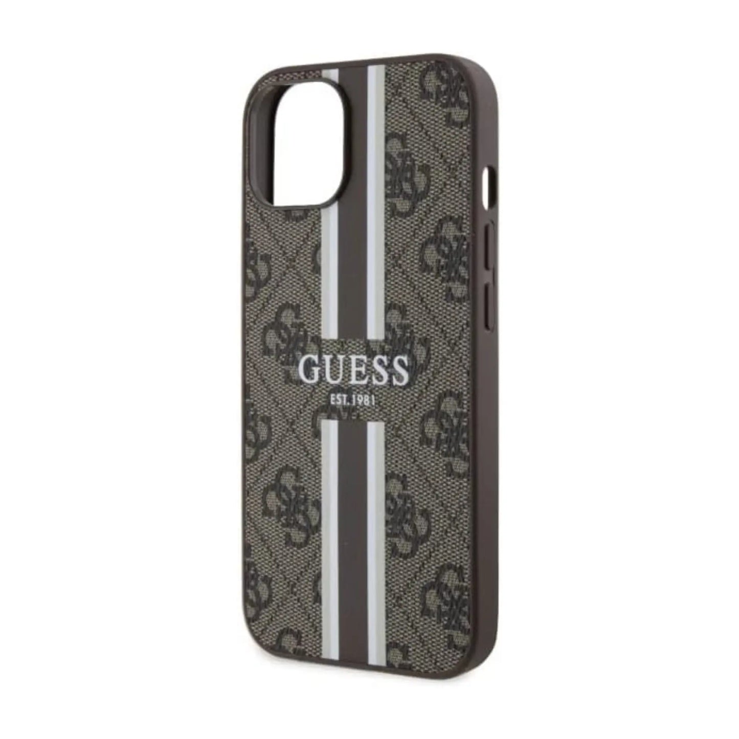 Guess Hülle 4G Stripe Für Magsafe Braun - iPhone 14 Plus