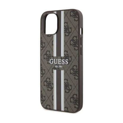 Guess Hülle 4G Stripe Für Magsafe Braun - iPhone 14 Plus