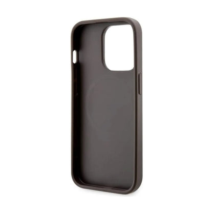 Guess Hülle 4G Stripe Für Magsafe Braun - iPhone 14 Pro