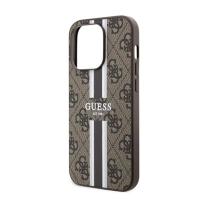 Guess Hülle 4G Stripe Für Magsafe Braun - iPhone 14 Pro Max