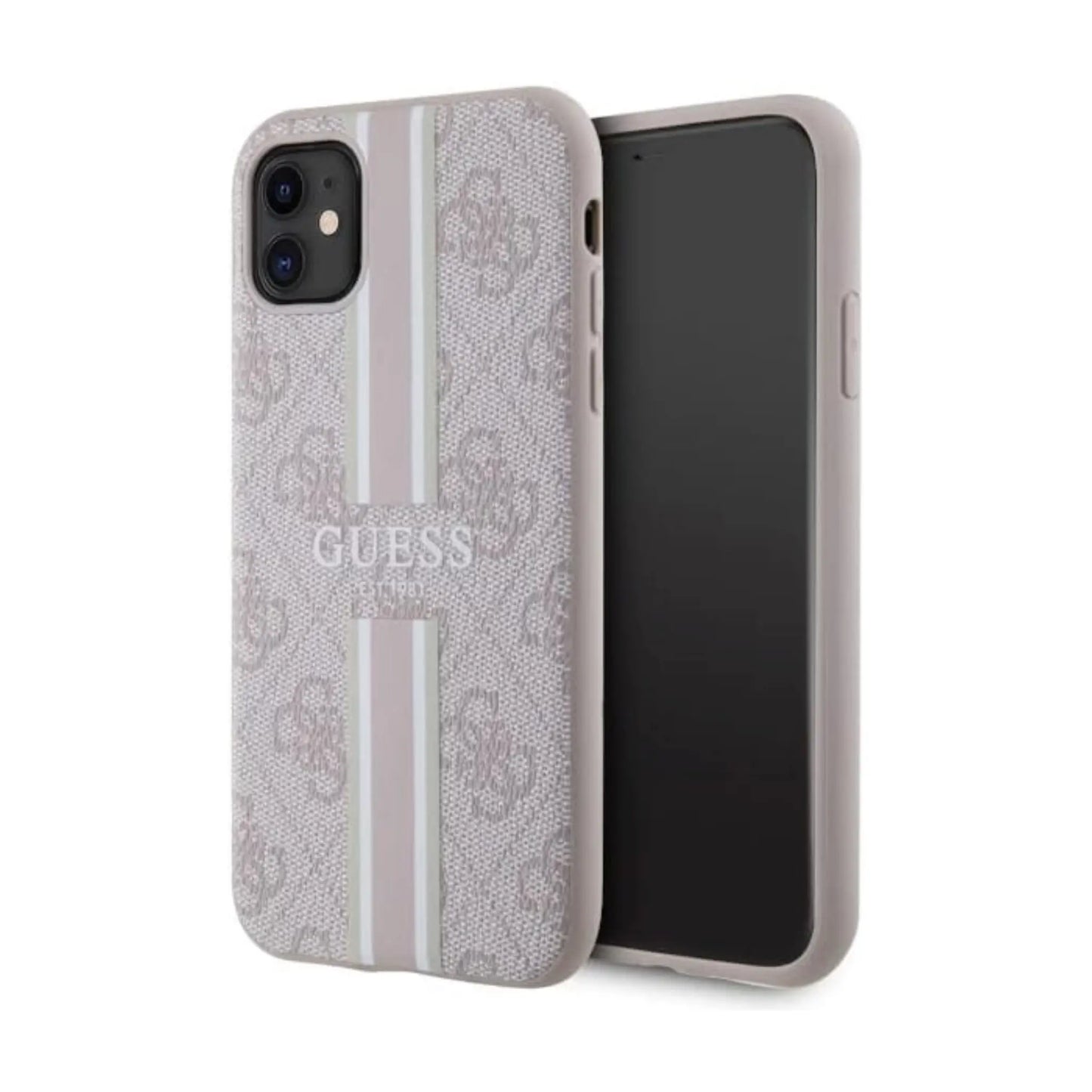 Guess Hülle 4G Stripe Für Magsafe Rosa - iPhone 11