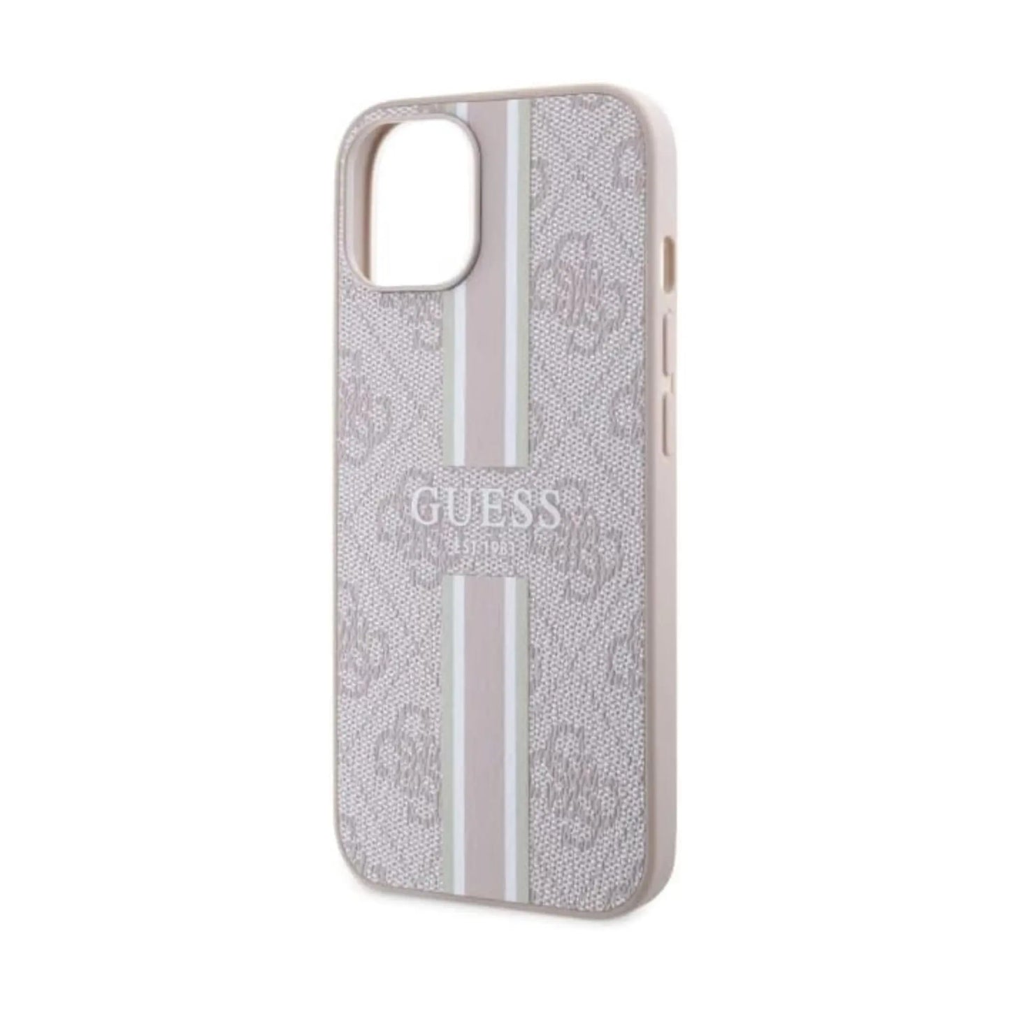 Guess 4G Printed Stripes MagSafe Case, Pink – iPhone 14 Plus