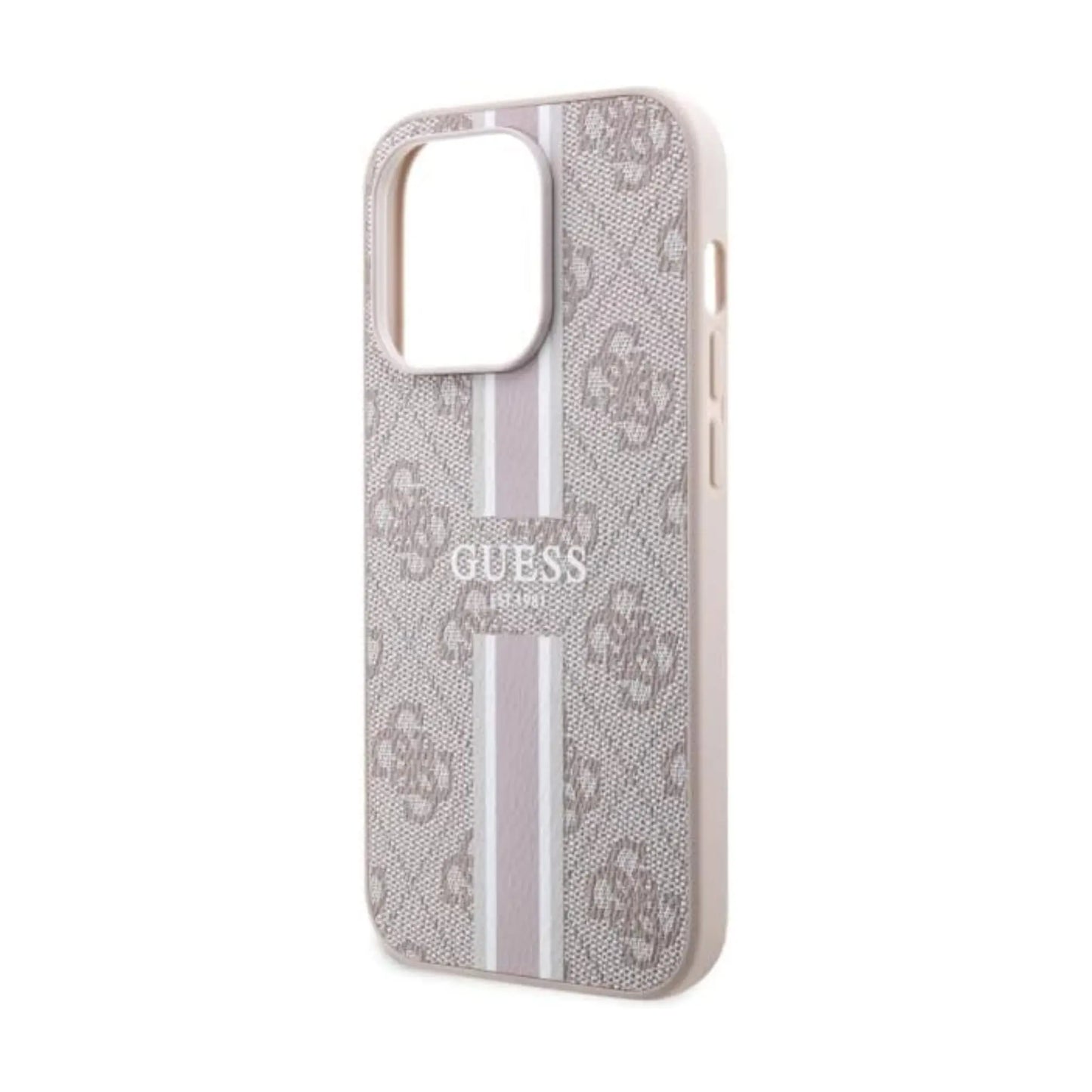 Guess Hülle 4G Printed Stripes MagSafe Pink - iPhone 14 Pro