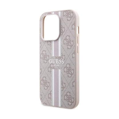 Guess Hülle 4G Printed Stripes MagSafe Pink - iPhone 14 Pro