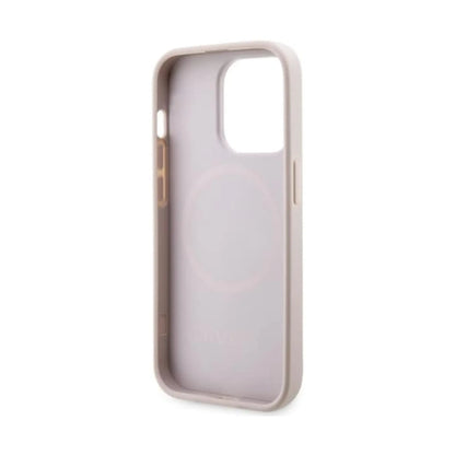 Guess Hülle 4G Printed Stripes MagSafe Pink - iPhone 14 Pro