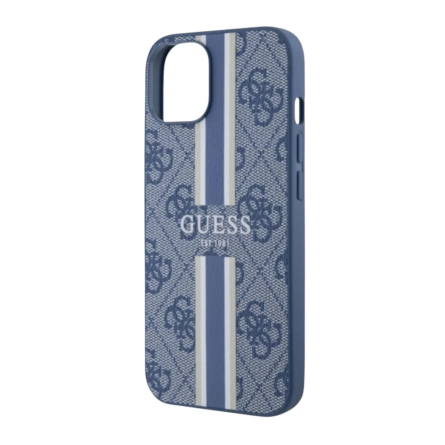 Guess 4G Printed Stripes MagSafe Case, Blau – iPhone 14 Plus