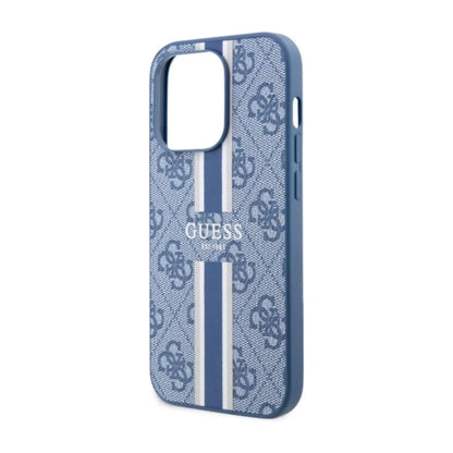 Guess Hülle 4G Printed Stripes MagSafe Blau - iPhone 14 Pro