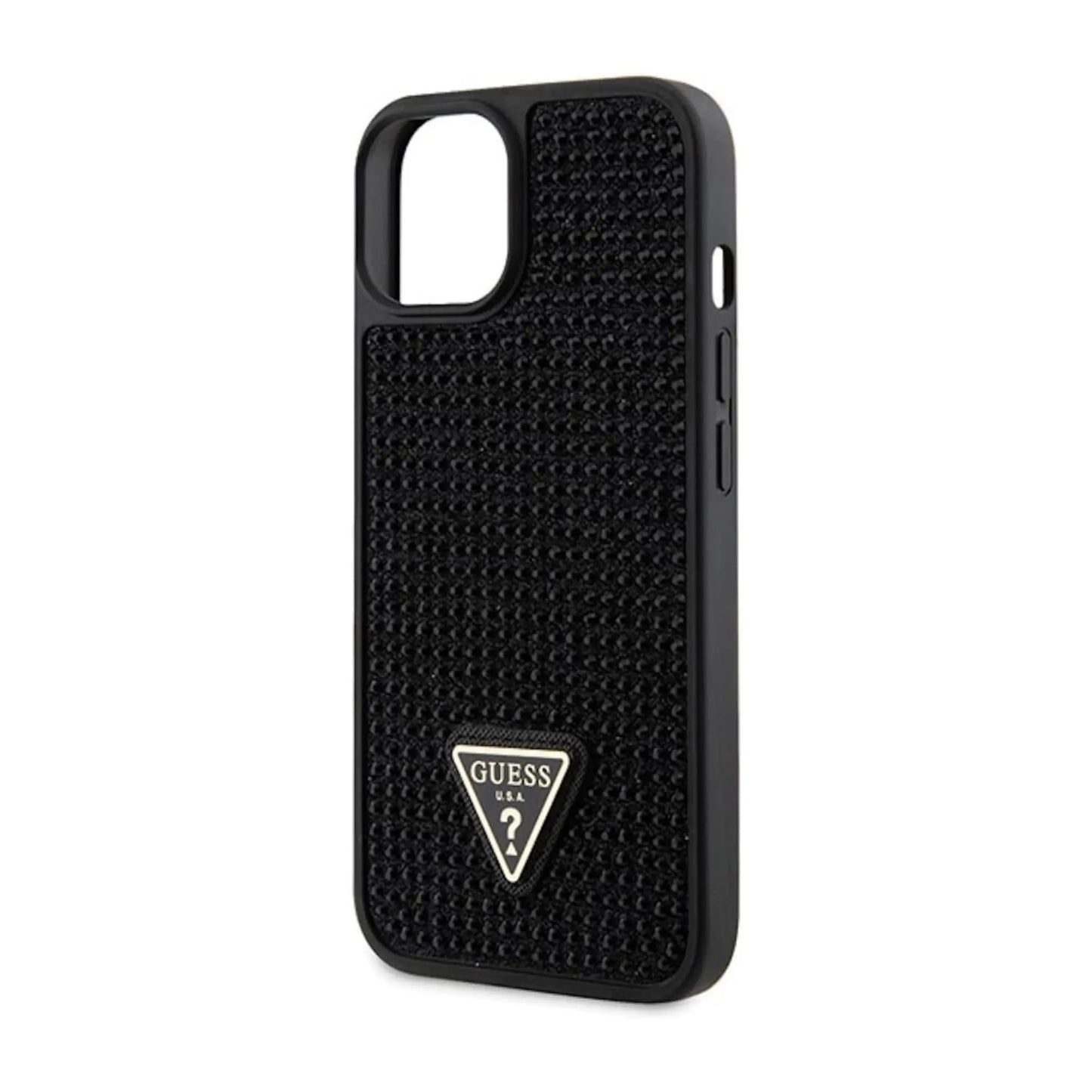 Guess Rhinestone Triangle Logo Case, Schwarz – iPhone 14