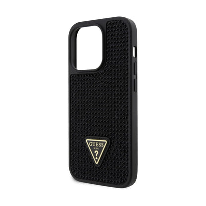 Guess Hülle Rhinestone Triangle Schwarz - iPhone 14 Pro