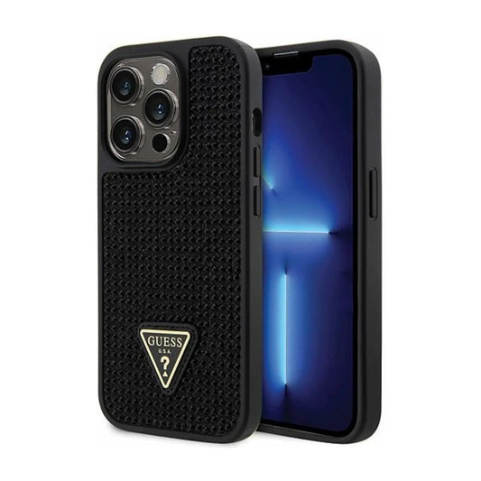 Guess Hülle Rhinestone Triangle Schwarz - iPhone 14 Pro Max