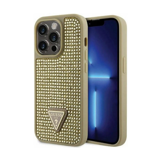 Guess Hülle Strass Dreieck Gold - iPhone 14 Pro Max
