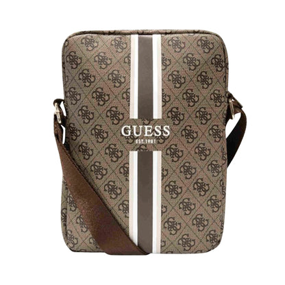 Guess Tablet Bag 4G Printed Stripes Braun - 10 Zoll