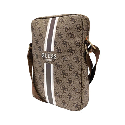 Guess Tablet Bag 4G Printed Stripes Braun - 10 Zoll