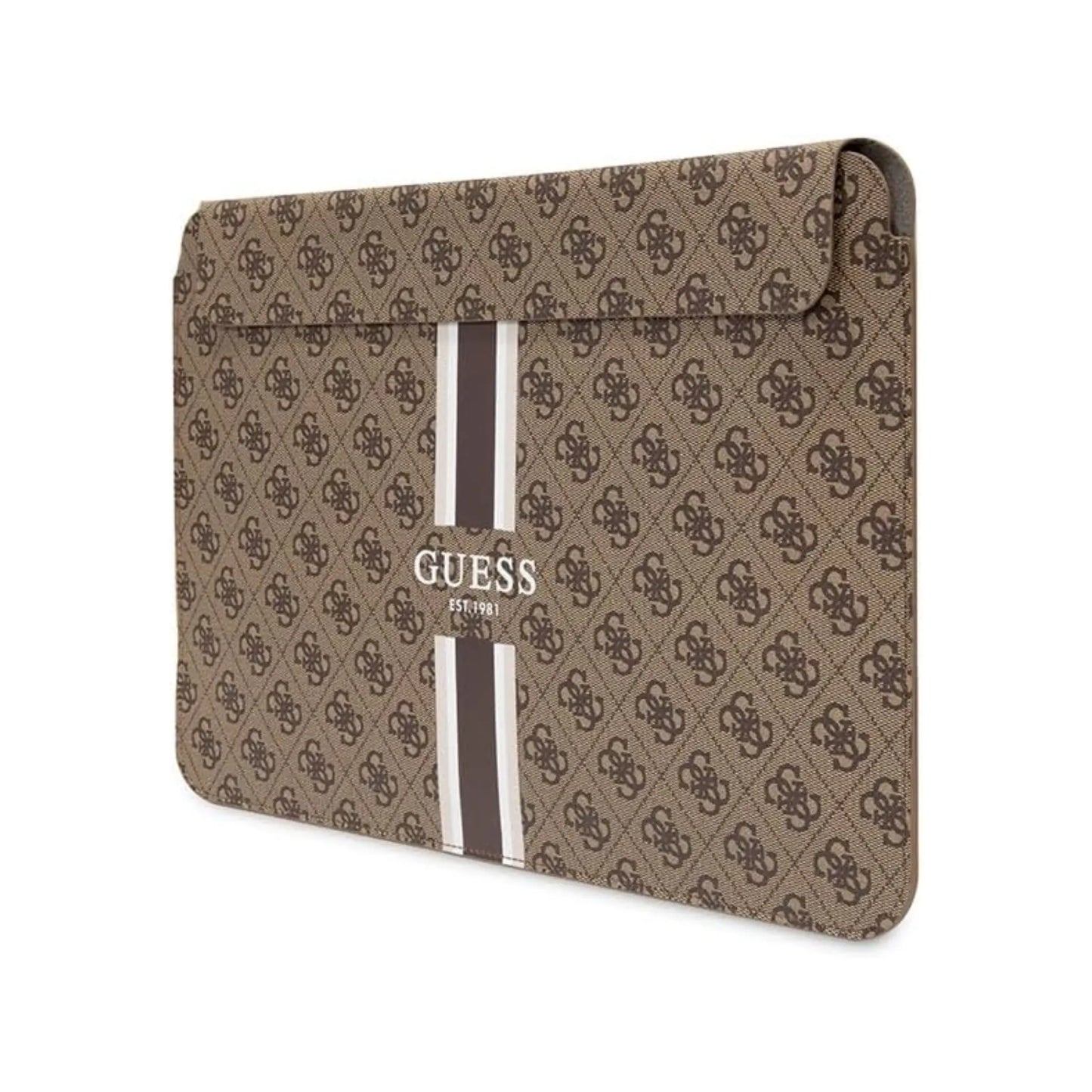 Guess 4G Printed Stripes Notebook Case, Braun – bis 14 Zoll