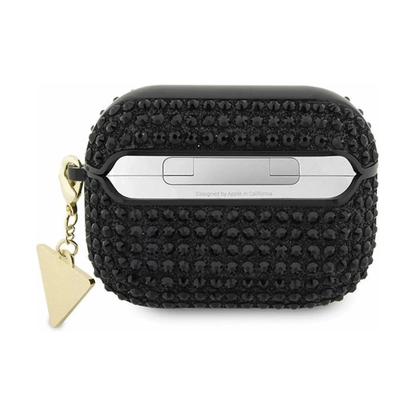 Guess Rhinestone Triangle Charm Case, Schwarz – AirPods Pro