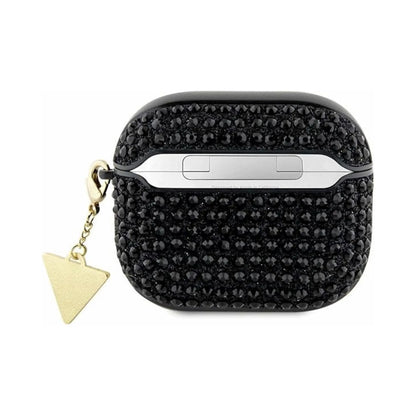 Guess Hülle Rhinestone Triangle Charm Schwarz - AirPods 3
